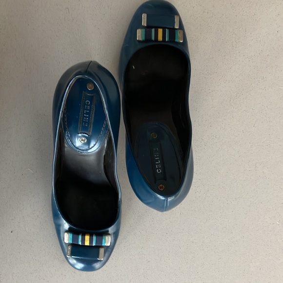 Vintage cobalt Celine pumps - Picture 3 of 4